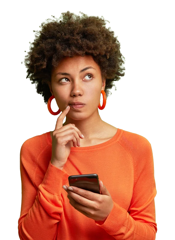fille reflexion smartphone Blog